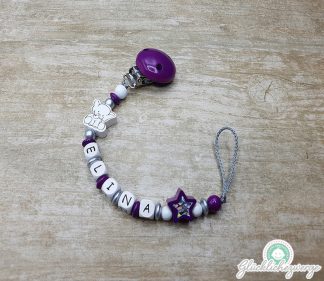 Personalisierte Schnullerkette mit Namen / Namenskette Baby